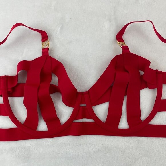 Victoria's Secret Red Strappy Bra - Picture 10 of 12